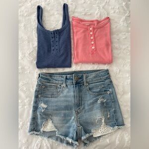 American Eagle Aerie Tops and Shorts